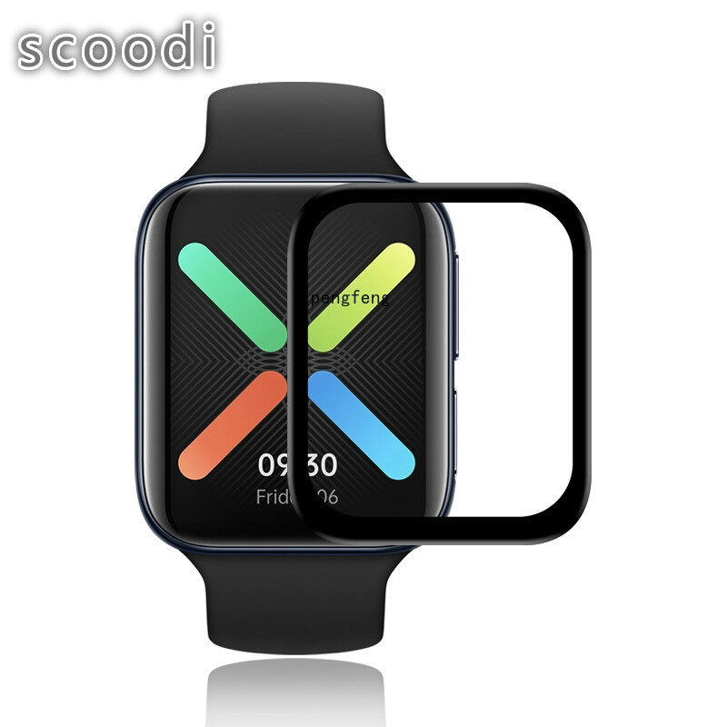 Pelindung Layar Tempered Glass Full Cover Lengkung 3d 41mm/46mm Untuk Oppo Watch