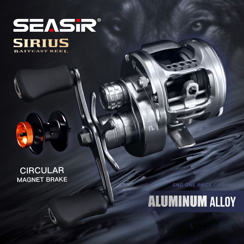 Seasir Sirius Round Baitcasting Reel CNC Aluminum Reel Circular