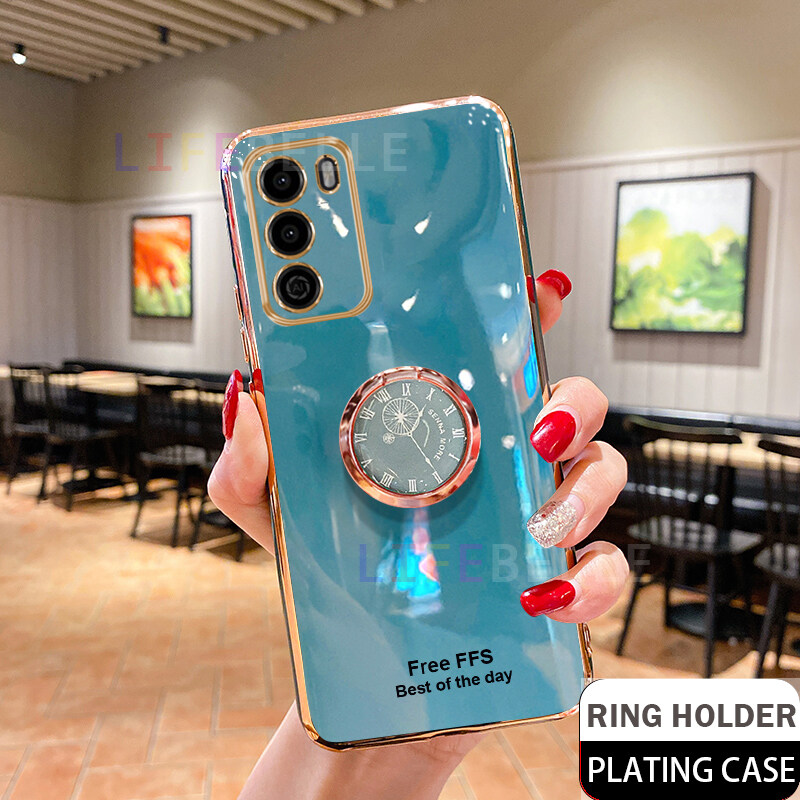 LIFEBELLE Ốp Cho Xiaomi POCO M3 Ốp Có Giá Đỡ Nhẫn Đeo Ngón Tay, Ốp Điện Thoại Nữ Chống Sốc Mạ Sáng Bóng Siêu Mỏng Sang Trọng Ốp Bảo Vệ Điện Thoại Di Động Chống Sốc Silicon TPU Mềm