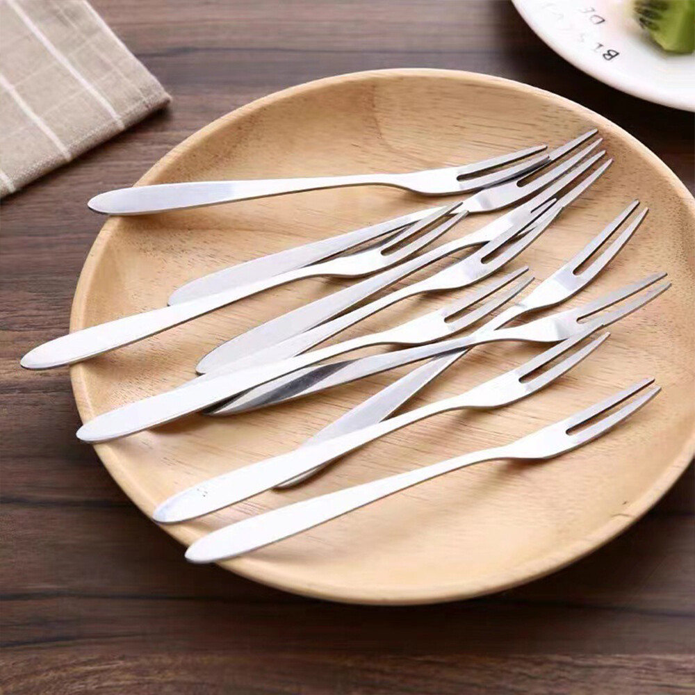 Stainless Steel Fruit Fork /Cake Snack Dessert Salad Flatware Fork /Cutlery Set Flatware Dessert Forks for Home, Kitchen or Restaurant