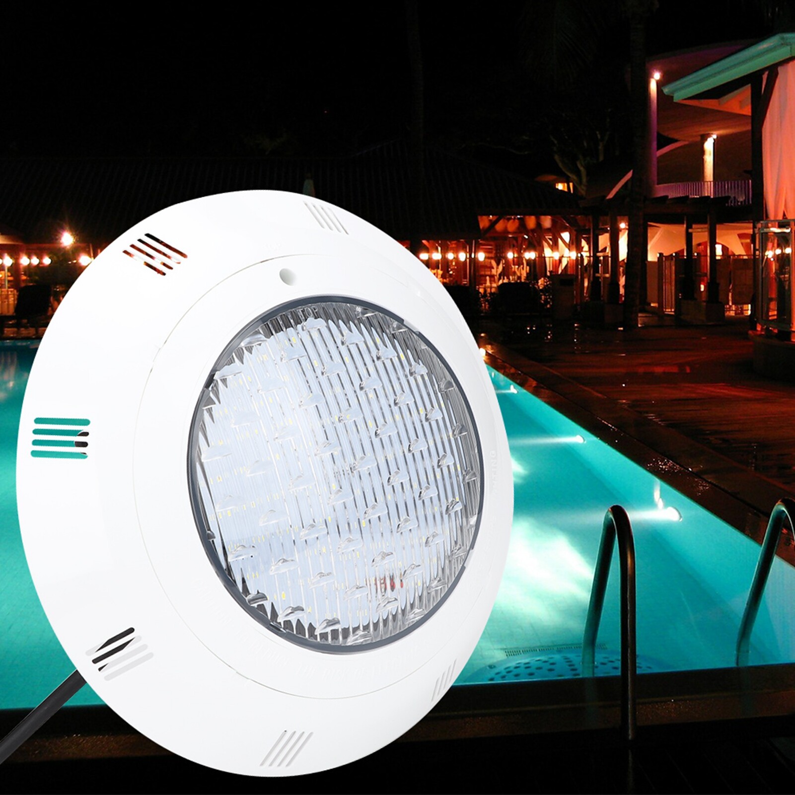 Ac12v 40W 360 dẫn màu trắng ánh sáng bơi dưới nước đèn hồ bơi