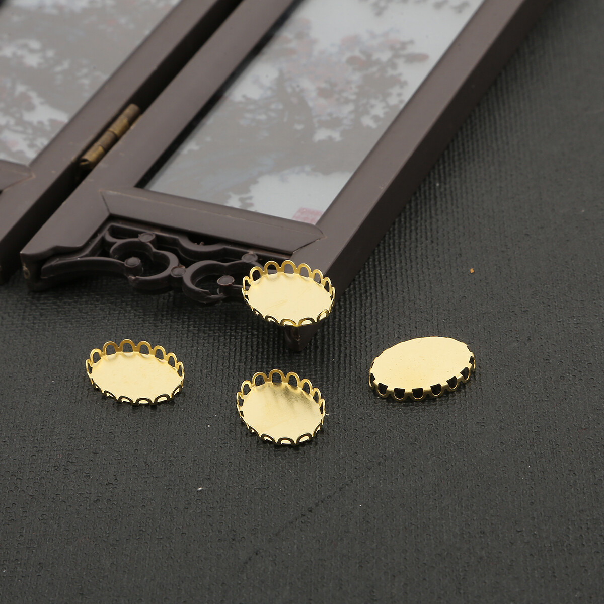 10Pcs Vintage Adjustable Ring Bases Fit Dia 10 12 14 16 18mm Antique Bronze Cabochon Blanks Rings Settings Tray Diy Jewelry Making