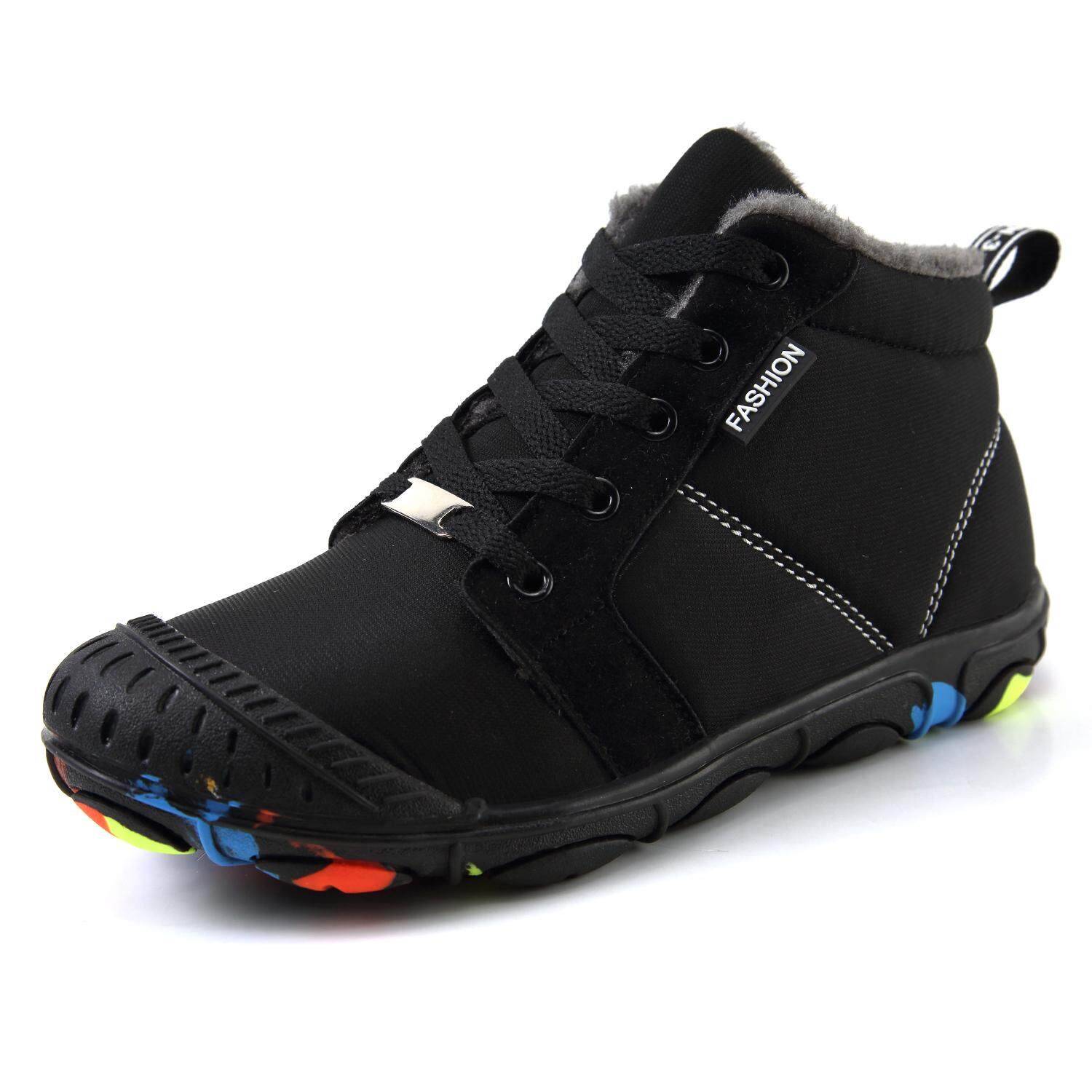 Winter Kids Cotton Shoes Girls Boys Warm Outdoor Snow Boots Plush Fashion Size