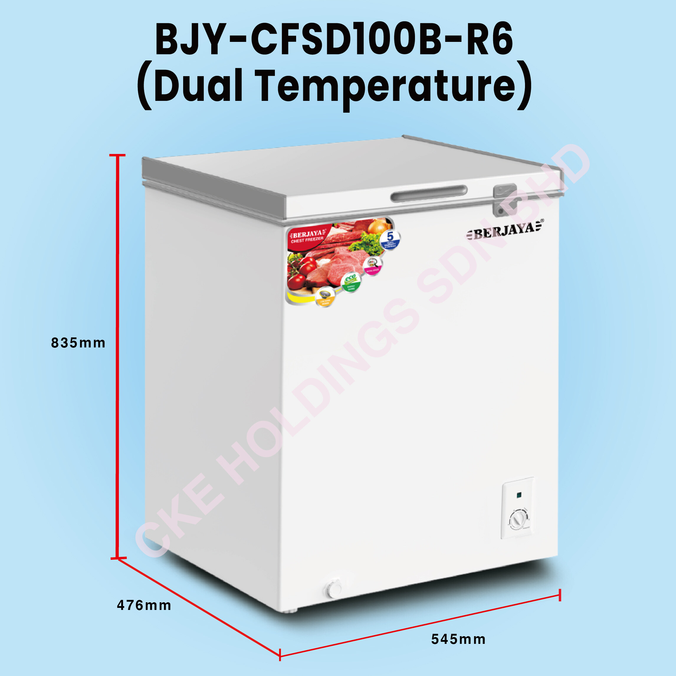 berjaya chest freezer 130l