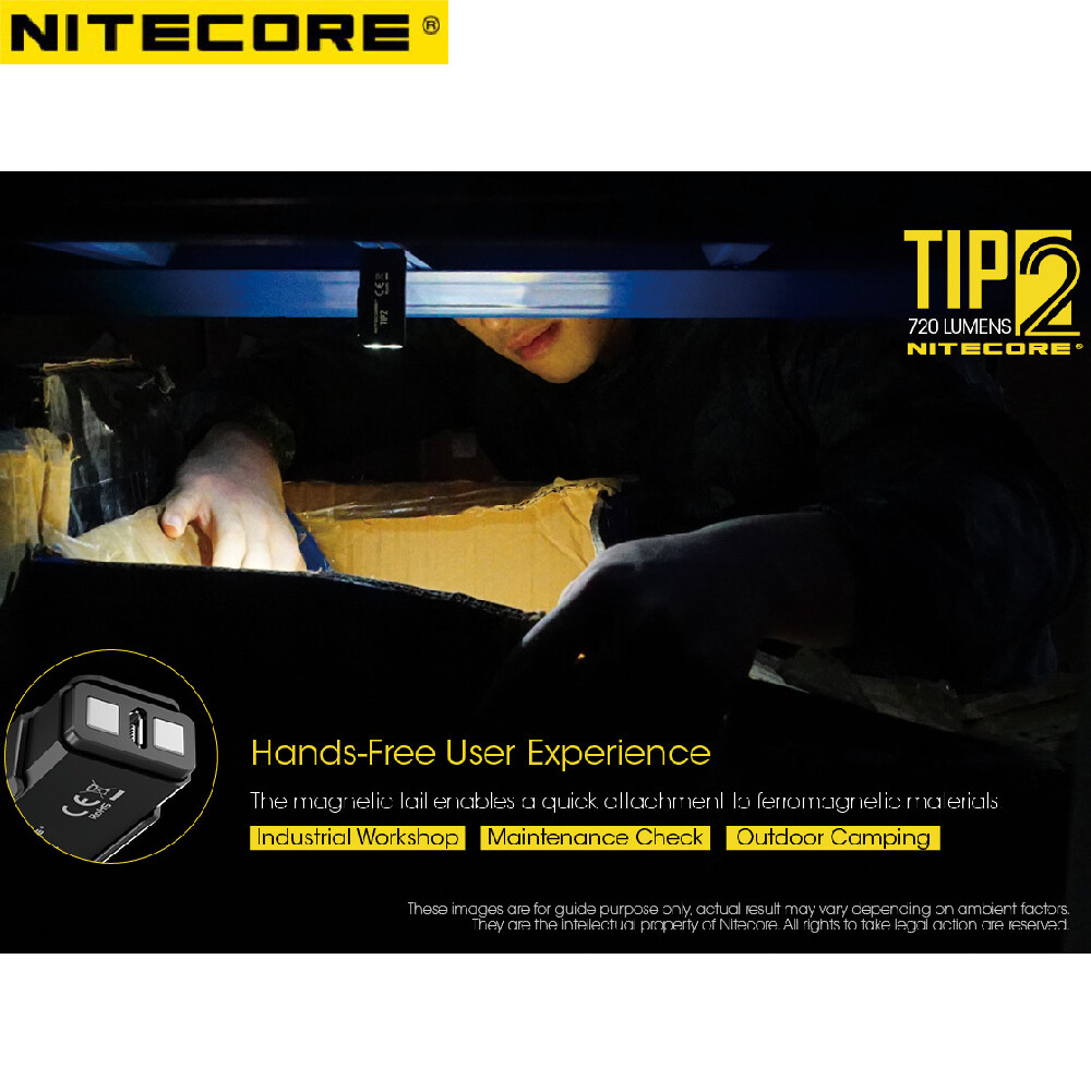 NITECORE Đèn Pin Mini TIP2 Senter Đèn Pin Móc Khóa Sạc USB Đèn Pin Khẩn Cấp Di Động Ngoài Trời CREE XP-G3 S3 Ppowerful Nhật Bản Đèn Pin Đa Năng LED Chống Nước IPX67 Đèn Pin LED 26650 Siêu Sáng Công Suất Cao 10000LM