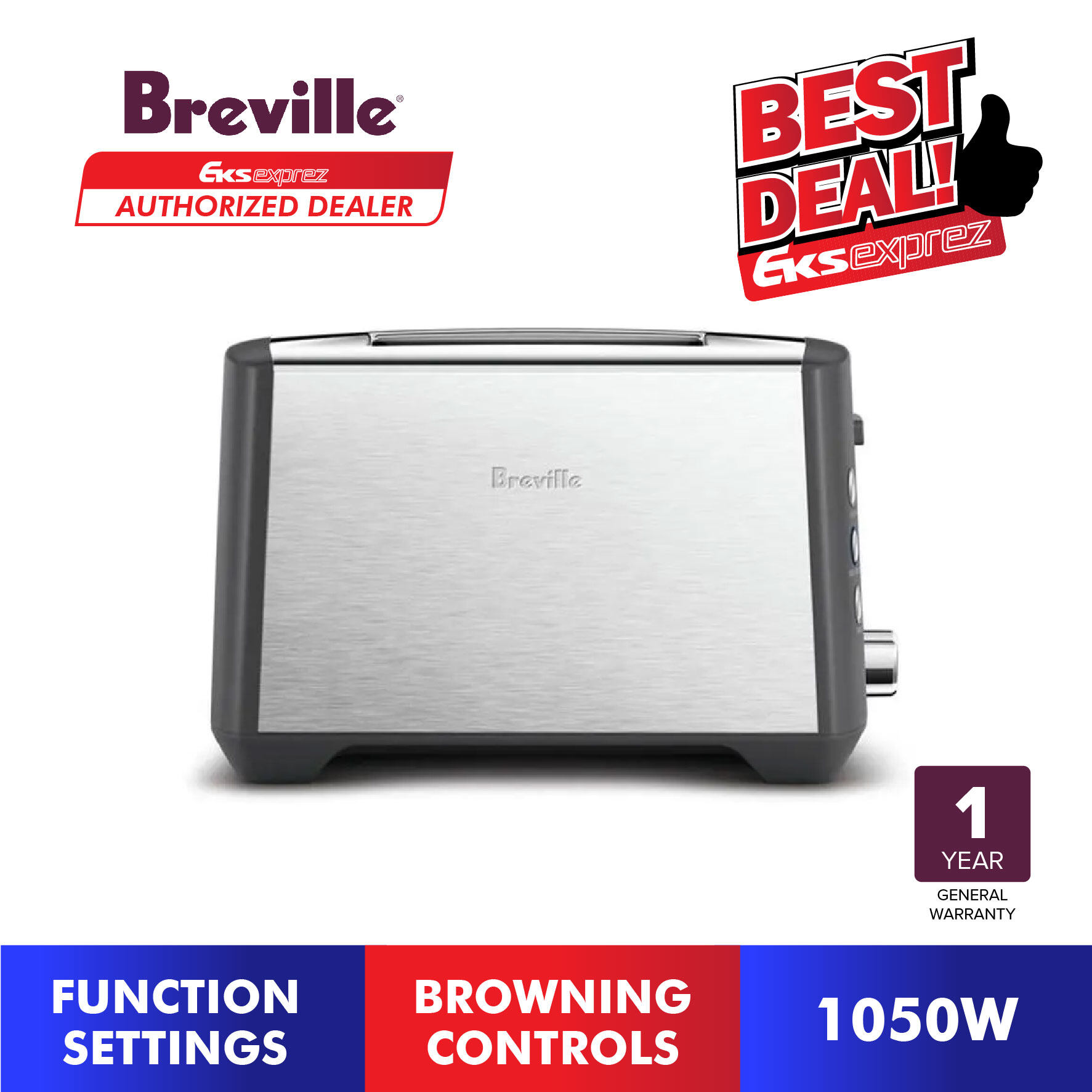 Breville BTA435 the Bit More™ Plus 2 Slice Toaster Lazada