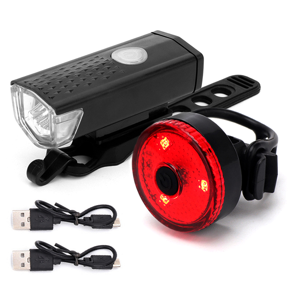 2pcs Waterproof XPE LED Bike Front Headlight Rear Taillight Bicycle Lights