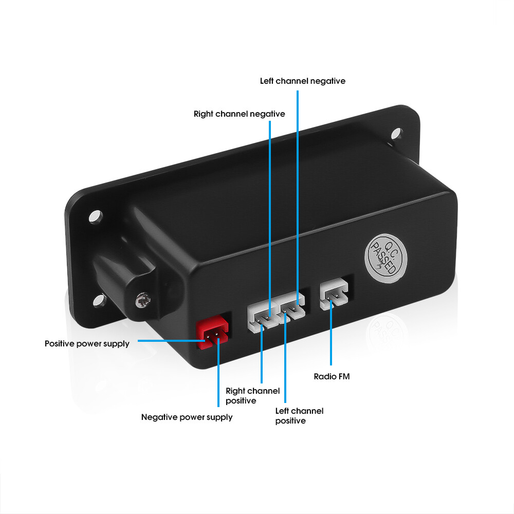 Kebidumei Mô-đun Bảng Mạch Giải Mã Âm Thanh Máy Nghe Nhạc MP3 Bluetooth 5.0 DC 5V Với Bộ Khuếch Đại 6W Ghi Âm USB TF Radio FM Đầu Vào AUX Cho Loa Xe Hơi Gia Đình