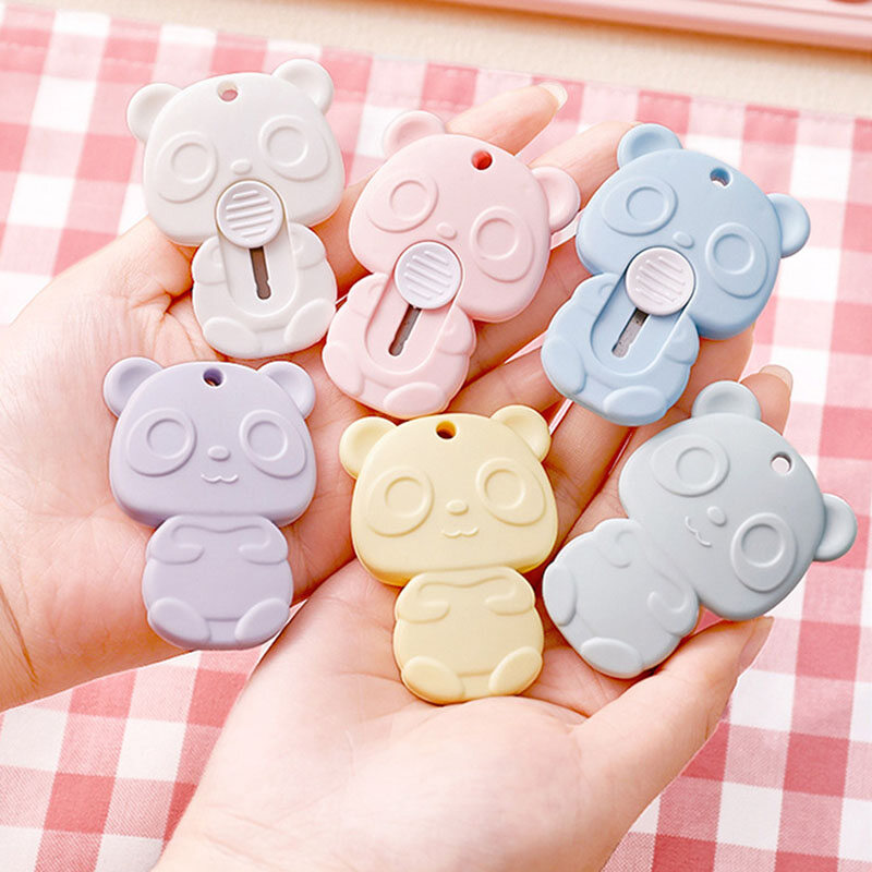 Dễ thương Gấu dao tiện ích mini xách tay cắt cắt giấy dao