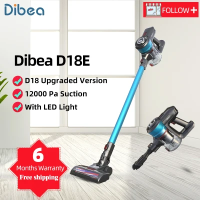 【Ship From Malaysia】Dibea Cordless Vacuum Cleaner D18E Portable Vacuum Cleaner Cordless Vacuum Cleaner Handheld Vacuum Cleaner Stick Vacuum Cleaner Cyclone Filter 12000 Pa Strong Suction