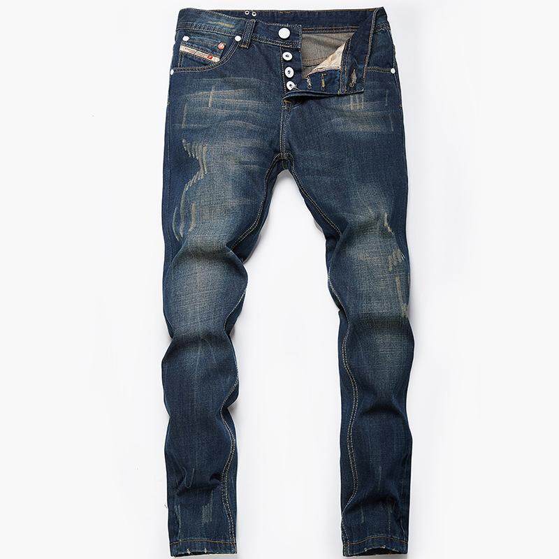 YORCHID New Men Jeans Fashion Designer Distressed Ripped Jeans Men Straight Fit Jeans Homme,Cotton High Quality Jeans