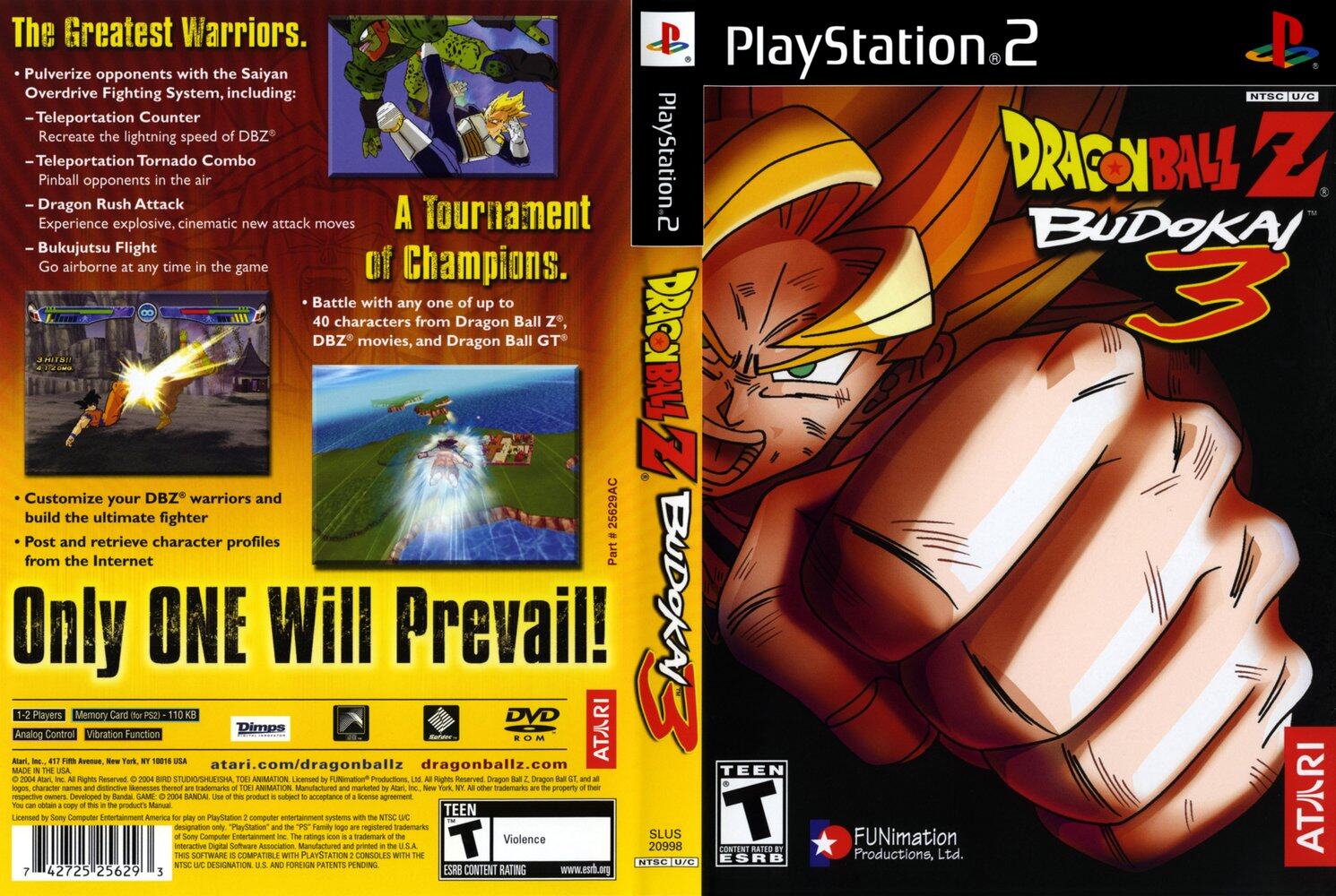 dbz budokai 3 ps2