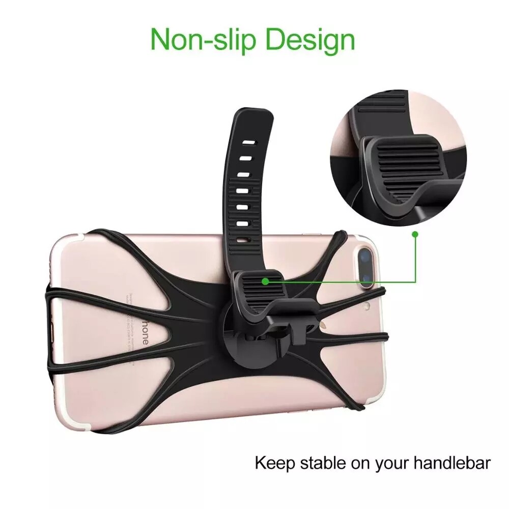 Universal Silicone Bicycle Mobile Phone Handlebar Stand Mount Holder