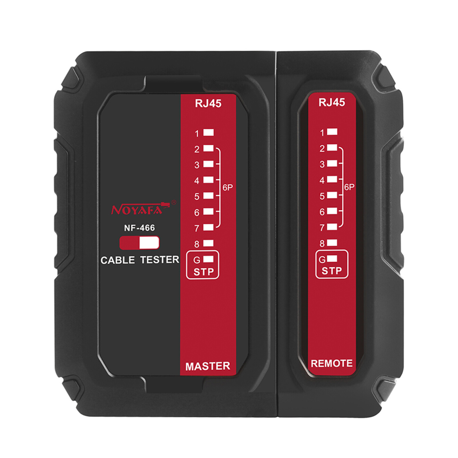 Smart sensor nf-466 network cable tester poe wire checker launcher & receiver utp & stp cable continuity tester rj45/rj11/r]12/cat5/cat6/cat7 utp wire testing tool telephone network line finder with anti-burn protection