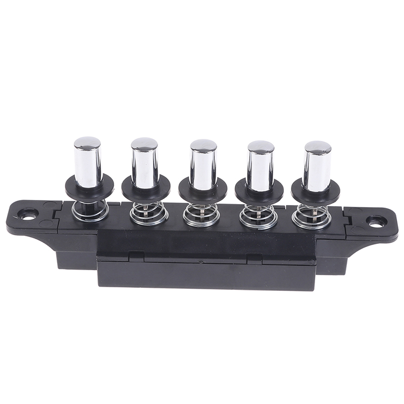 RUEHALF Range Hood 5-Button Switch Panel – Universal Controller With Cover Wire, 5.12 X 1.61 Inch Metal Push Button Set