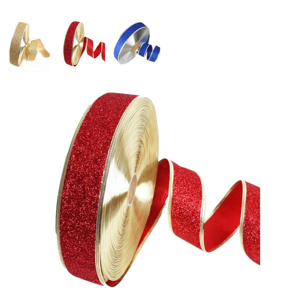 Fashion Christmas Decorations Sequin Ribbons 200X5CM Xmas Gift boxed packaging ribbon