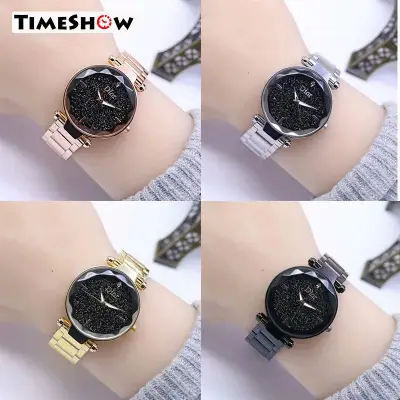 TimeShow 1 Pcs Women Starry Sky Luxury Watch Masonry Steel Band Quartz Wrist Watches Jam Tangan Perempuan jam tangan wanita