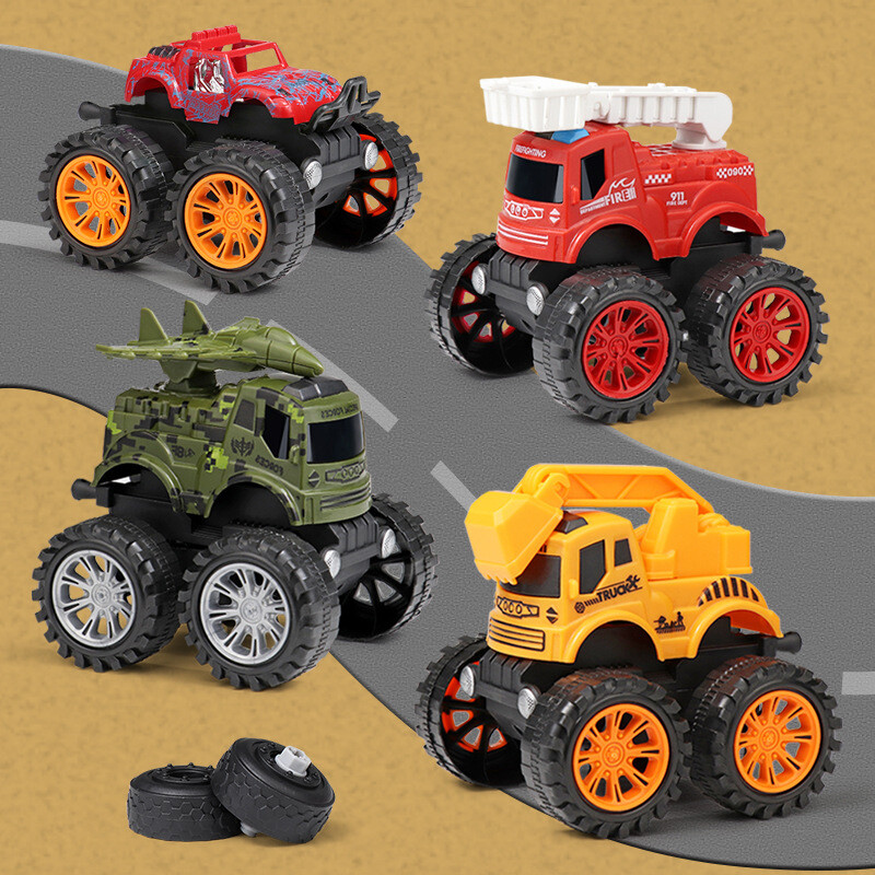HAI TAI car toy two-way inertia climbing car off-road vehicle military engineering vehicle pull back and go car push and go car girl boy toy gift for kids baby companion age3+