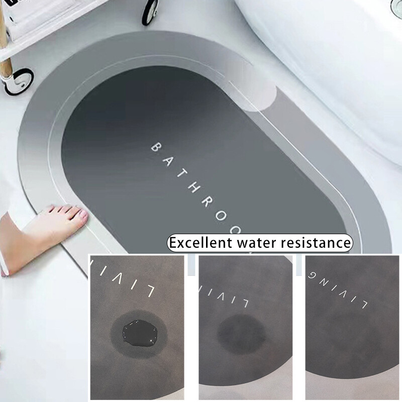 BEAUTYBIGBANG Diatomaceous Earth Bath Mat Soft Diatomaceous Mud ...