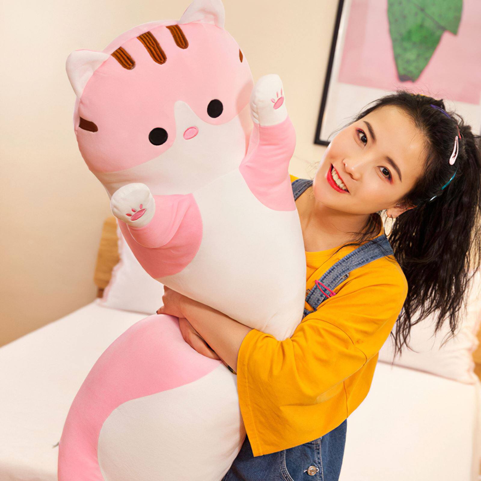 long stuffed cat