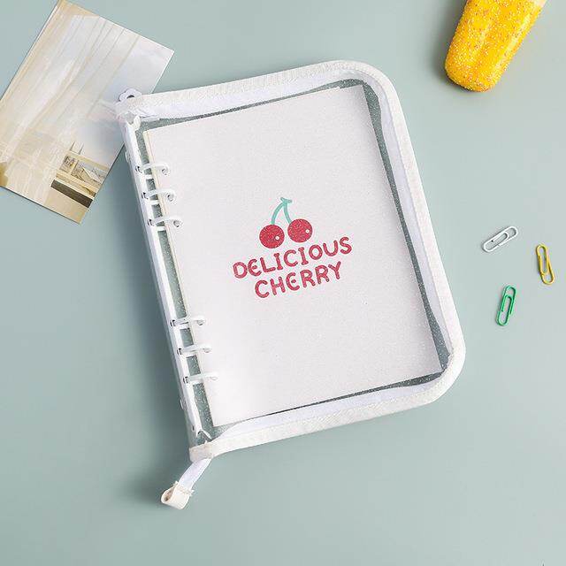 2022 Cute Transparent A5/A6 Zipper Binder Notebook amp; DIY Photocard Collect Book Postcards Organizer Book School Stationery