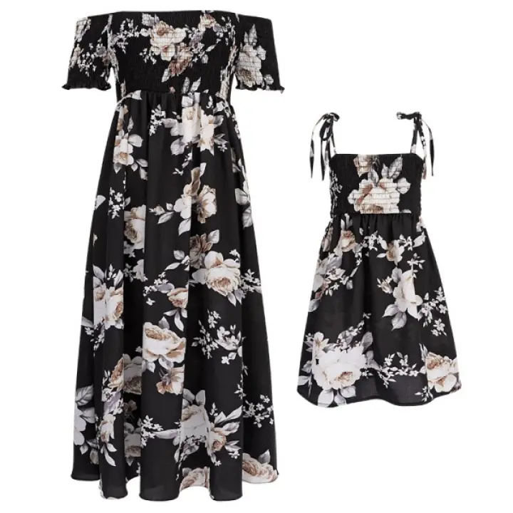 mother and daughter dress lazada