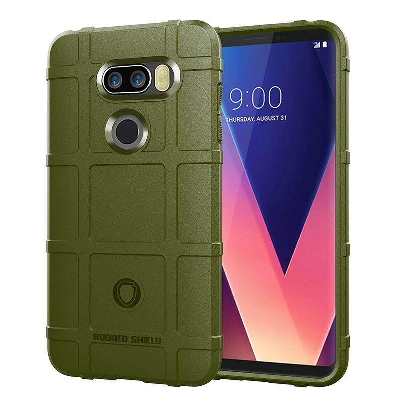 Rugged Shield Back Cover For LG V30 / LG V30+ 6.0 inch Soft Silicone TPU Phone Case 360° Full Body Protection Non Slip Phone Casing