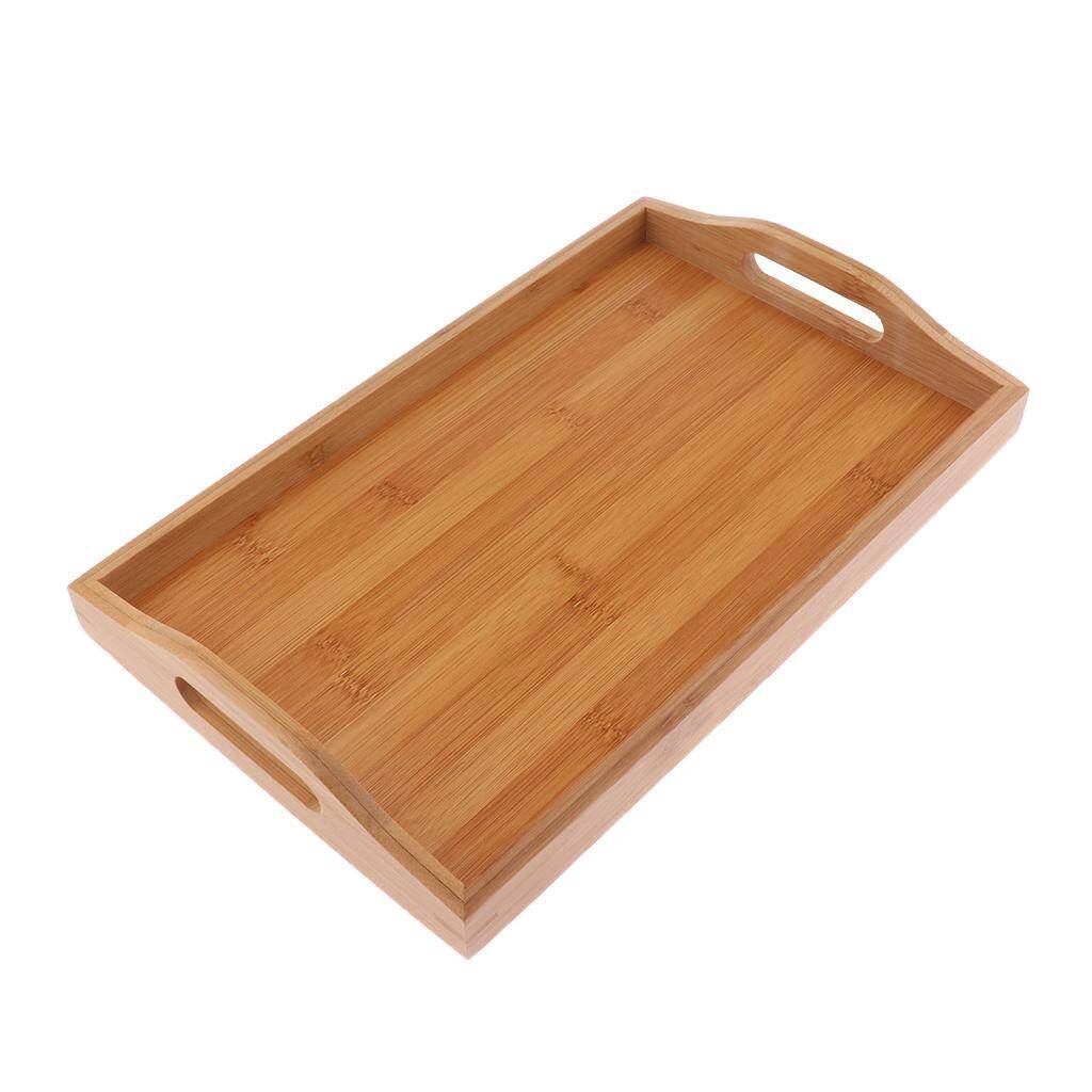 BolehDeals Khay Gỗ Hình Chữ Nhật Trái Cây Snack Món Ăn Bằng Gỗ Tấm Phục Vụ Trà