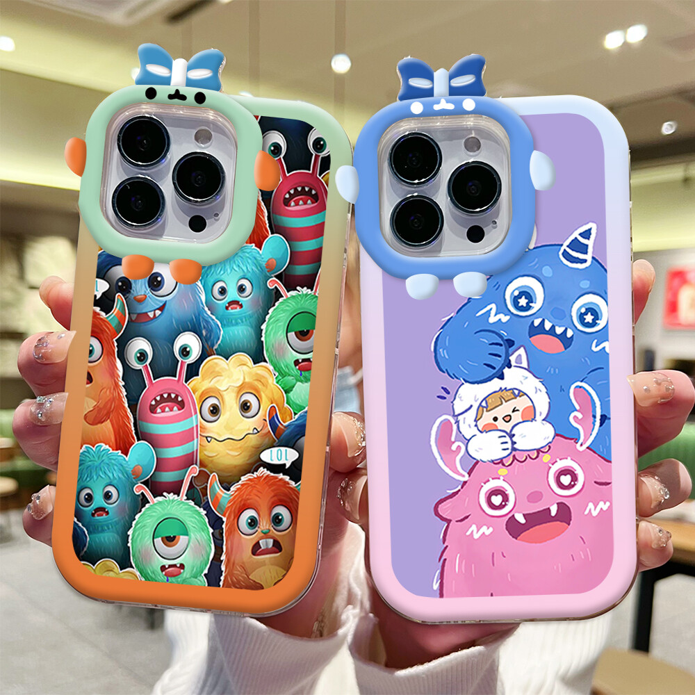 Hontinga Casing Case For Xiaomi Redmi Note 9 Pro Note 9S Note9 9T note9s Case Cute Monster Soft Silicone Full Cover Shockproof Rubber Cases Back Cover Phone Casing Softcase For Girls