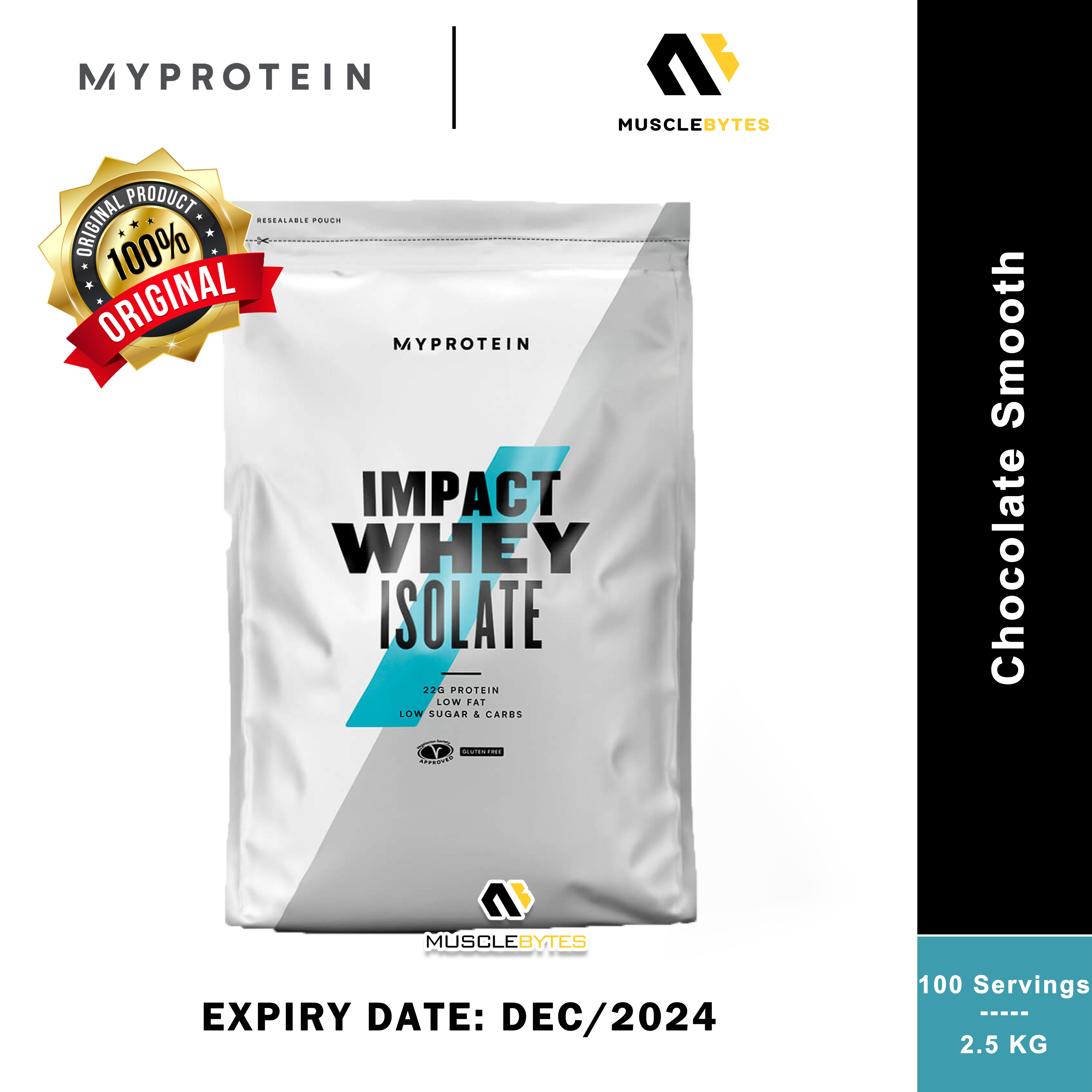 MYPROTEIN - Impact WHEY Isolate [1KG / 2.5KG] | Lazada