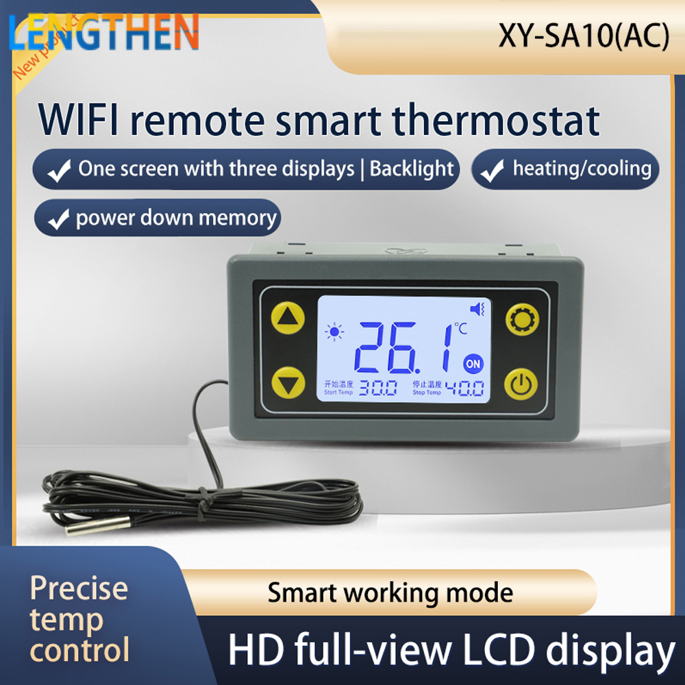 FocusAi  Digital Temperature Controller Thermostat Heating and Cooling for Homebrewing Fermenter Incubator Greenhouse