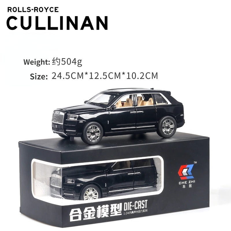 Boxed 1:24 Rolls-Royce Cullinan Metal Children's Car Alloy Car Model Ornament Toys
