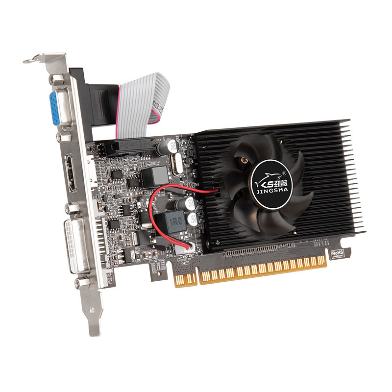 GT610 Display Card 810MHZ DDR3 1GB Computer Graphics Card HD VGA DVI Interface Replacement Accessories for Computer Desktop Game