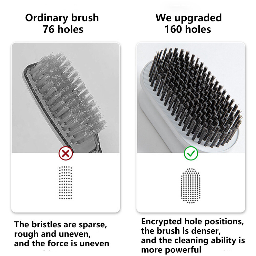 Uareliffe Cleaning Brush With Handle Magic Wipe Kitchen Sink Pool Brush Bathroom  Kitchen Cleaner Multi-purpose Brush Long Bristles PP Handle For House Work Intensive Bristles Comfort Handle For Home