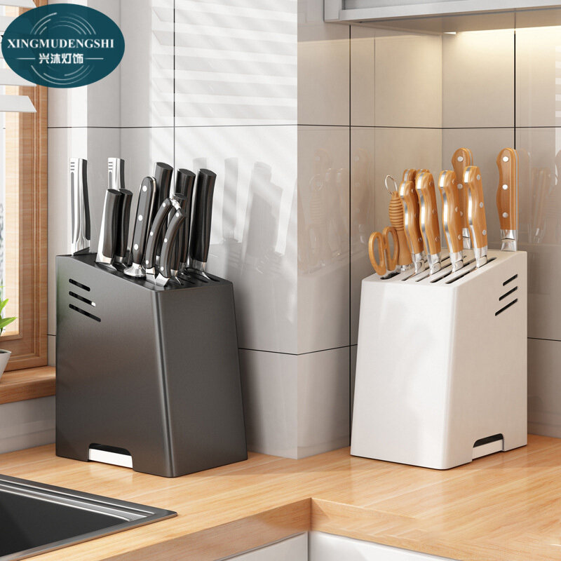 XMDS💖 Khay kệ ống đựng đũa giá cắm dao Dao nhà bếp chủ lưu trữ hộp, Countertop loại Dao Chủ giá lưu trữ, hộ gia đình đa chức năng dao chủ, Dao Chủ, dao nhà bếp giá lưu trữ