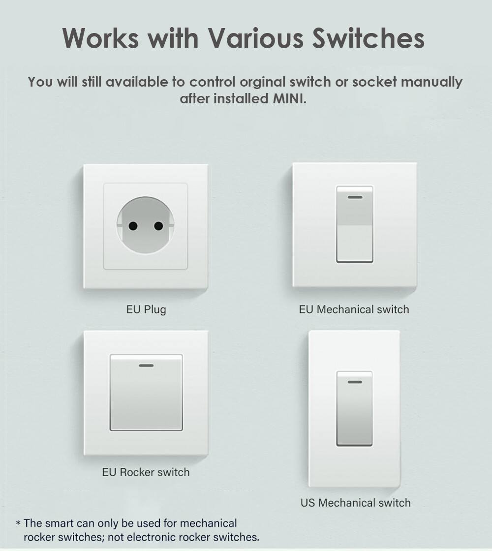 E Life Smart Store Tuya ZigBee WiFi Smart Switch Module Breaker 16A 2-way Control Mini Smart Breaker Smart Life Control DIY Smart Switch Breaker APP Remote Timing Wireless Control Relay Automation Modules Works For Alexa Google Home