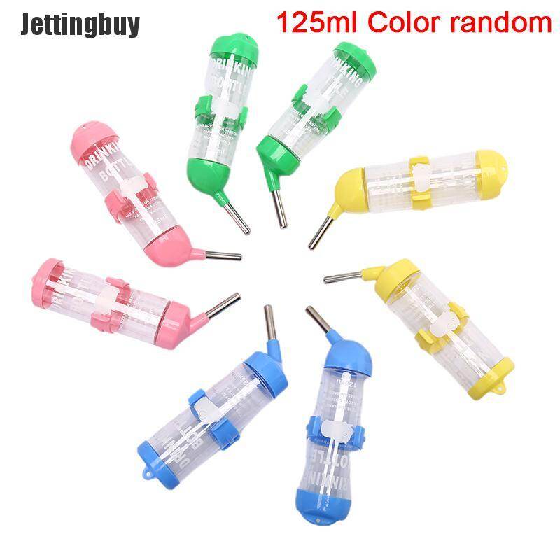 125ml Plastic Hamster Drinker Water Bottle Dispenser Hanging Pet Drinking Bottle Random Color