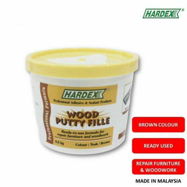 Hardex Wood Putty Filler Brown Colour 0.5kg Lazada
