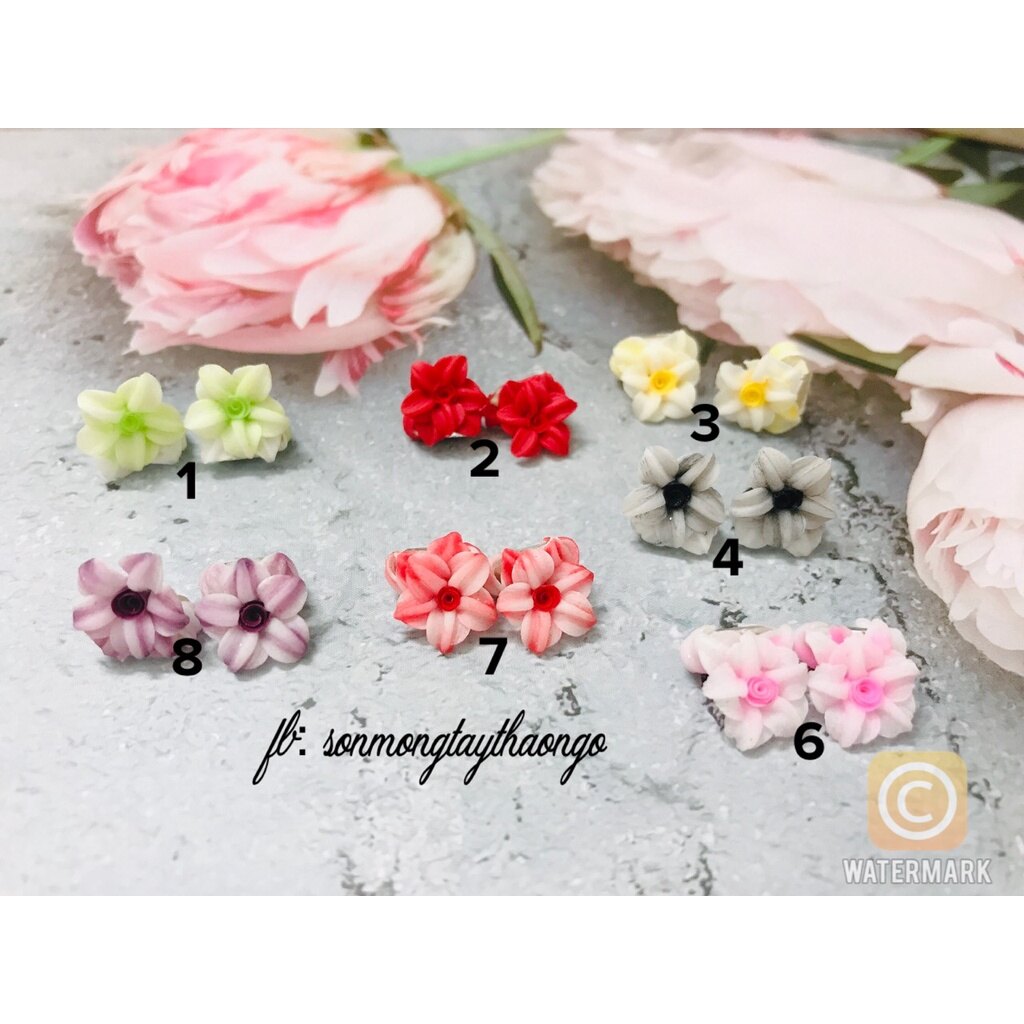 Hoa bột nail - nơ gắn móng tay dành cho Nail