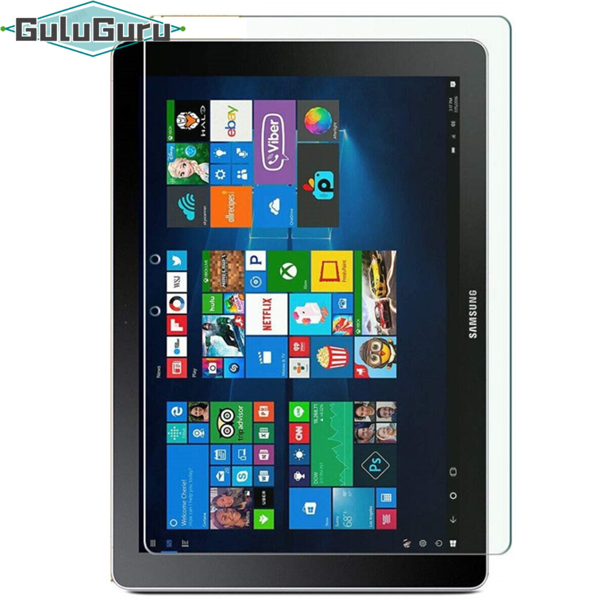 [2 Piece] FULL GLUE for Samsung Galaxy Book 10.6 Screen Protector Tempered Glass 9H HD Film, 99.9% Light Transmission, Anti-Scratch/Burst, Bubble Free, Easy Install, Perfect Touch