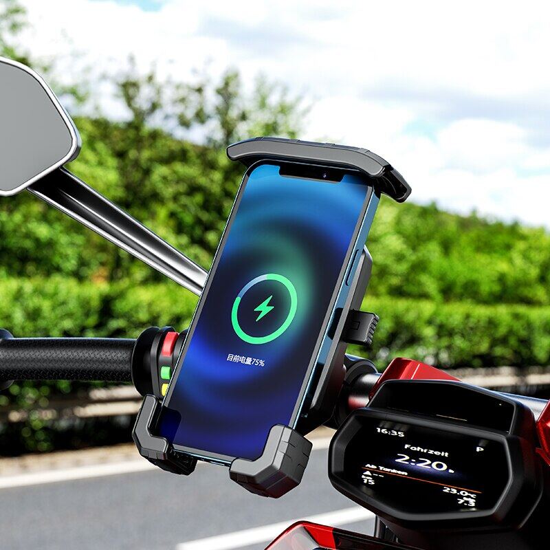 Motorbike Motorcycle Phone Holder Wireless Charging USB Charger For