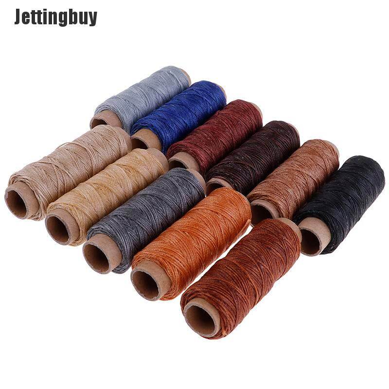 [Jettingbuy] 50 M/cuộn Chỉ Sáp Phẳng Khâu Da Dây Sáp Thủ Công 150D