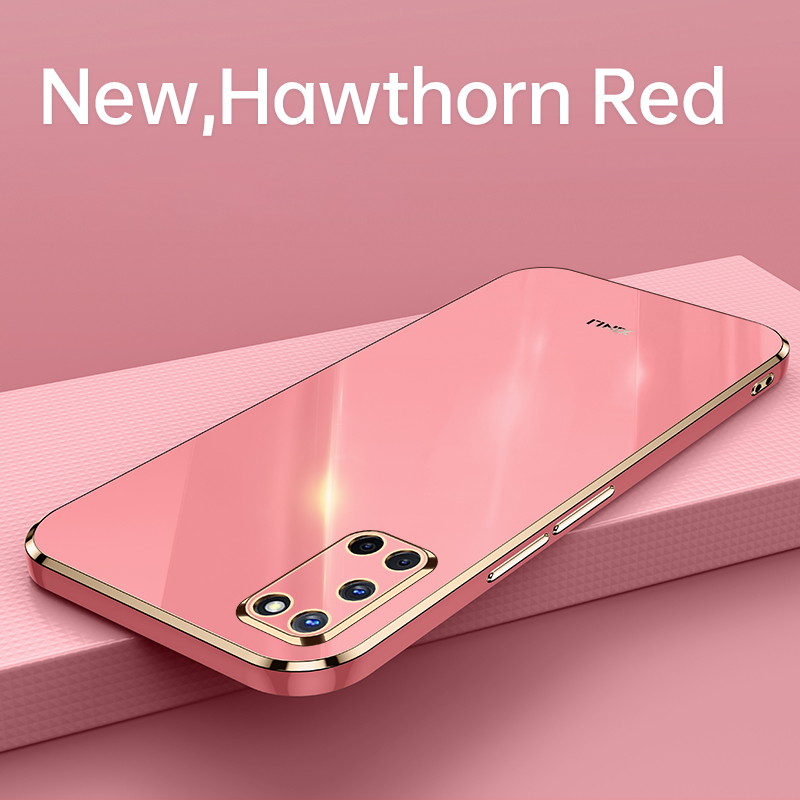 YBD Plating phone Case For OPPO A92 A52 casing,Precise Camera Protection cases Luxury Straight Edge Cover