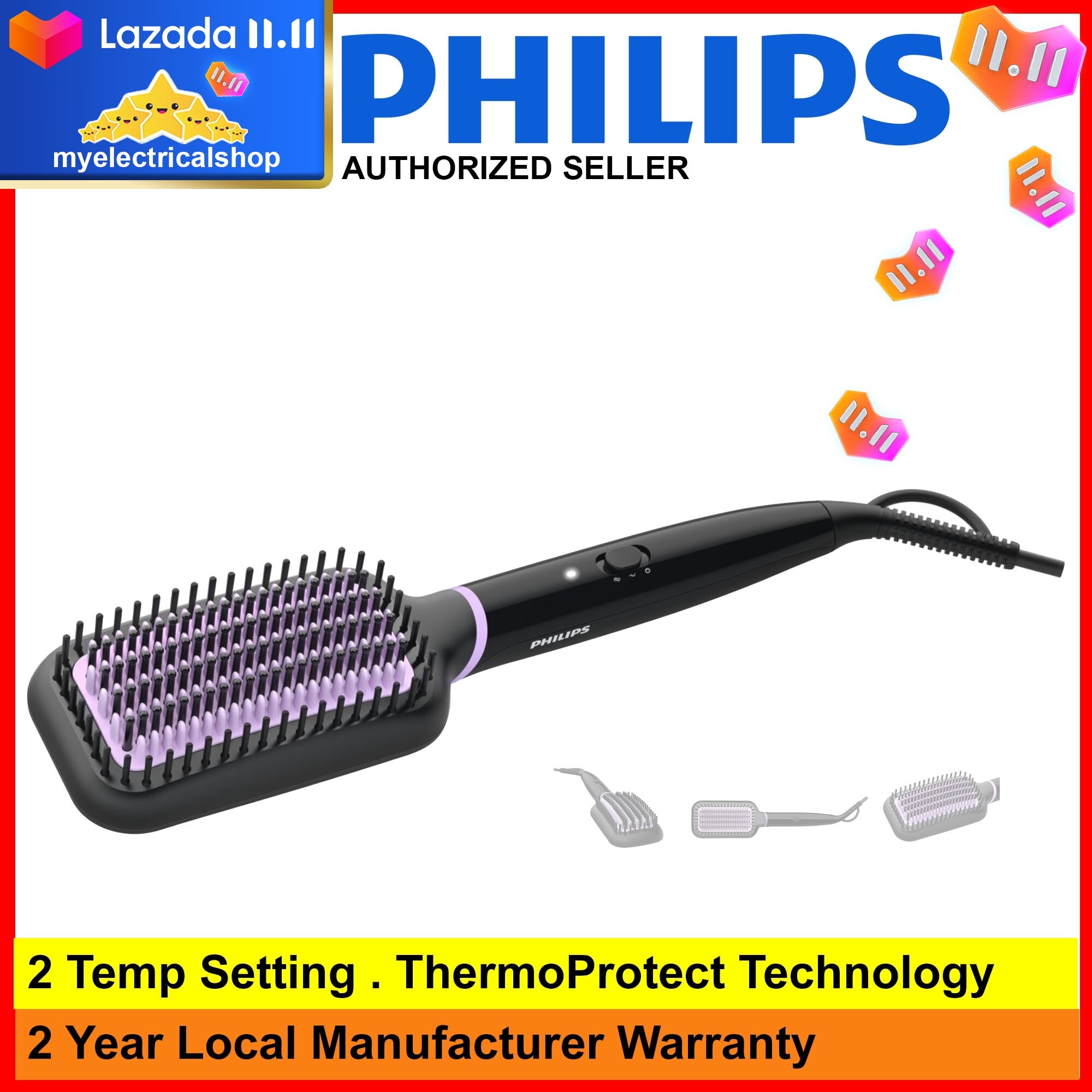 philips stylecare essential heated straightening brush