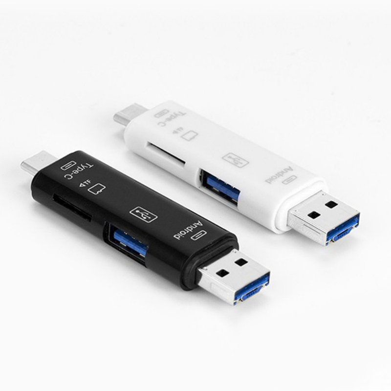 Đầu Đọc 5 Trong 1 Usb Đa Chức Năng 2.0 Loại C/Usb /Micro Usb/Tf/Thẻ Nhớ SD Bộ Chuyển Đổi Đầu Đọc Thẻ OTG Phụ Kiện Điện Thoại Di Động