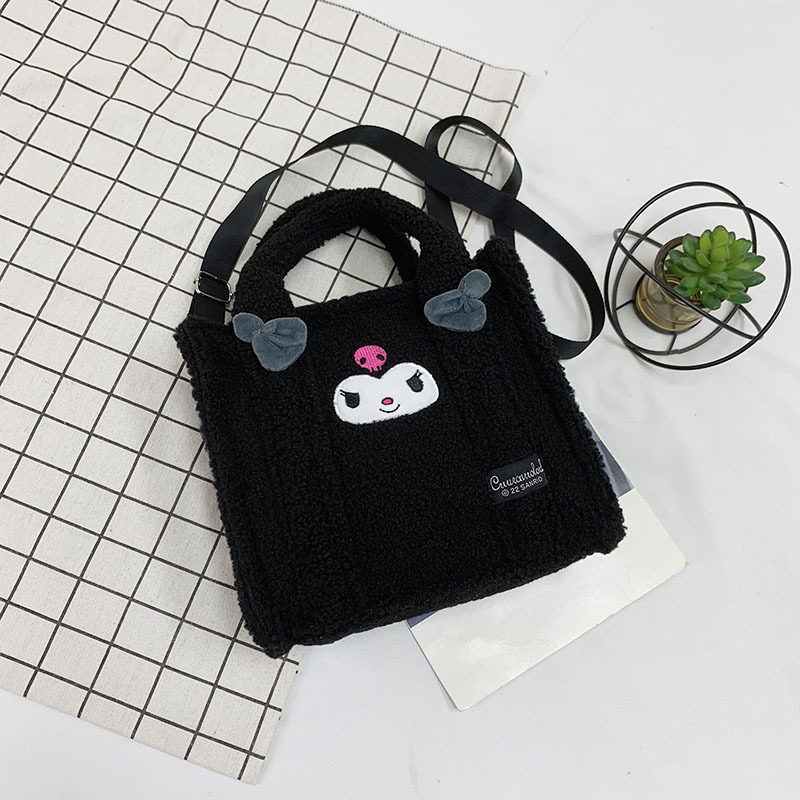 C&K Cute Kulomi Plush Tote Bag new large capacity women's bag commuter student class tote bag