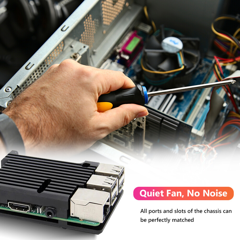 Vỏ Nhôm Cho Raspberry Pi 3 Model B B + Không Có Quạt Làm Mát Kép