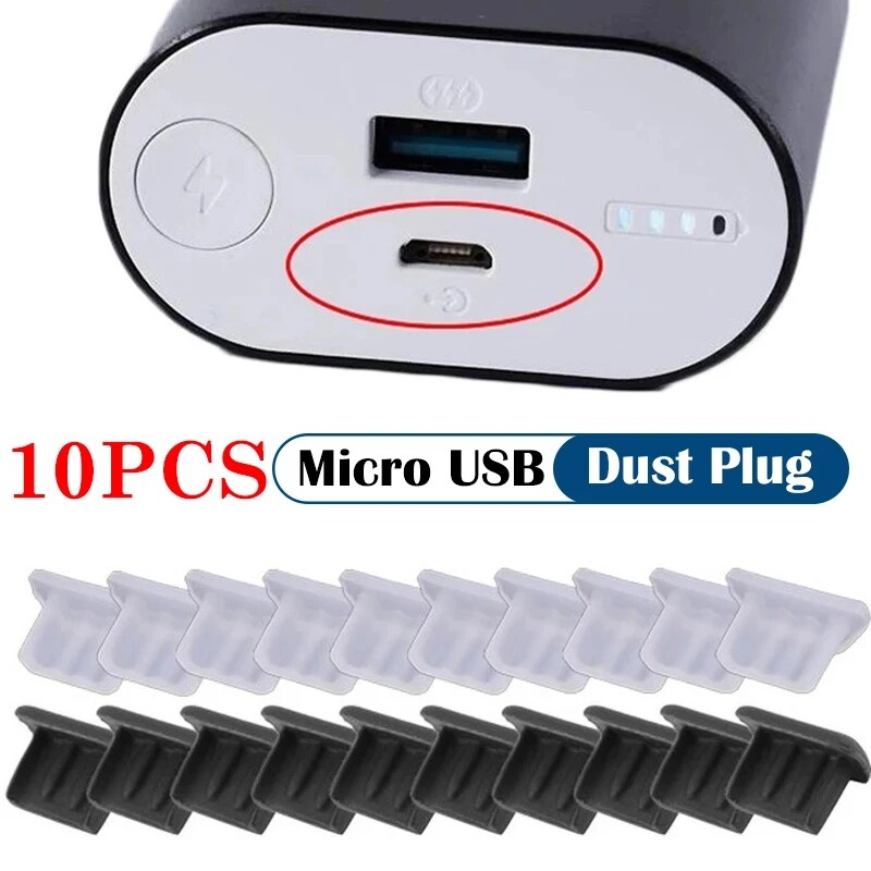 10Pcs Micro USB Nút Cắm Chống Bụi Phổ Thông Android Cổng Sạc Điện Thoại Đầu Bọc Chống Bụi Silicon Nút Cắm Chống Bụi Bảo Vệ Bìa Cho Samsung Xiaomi Chống Bụi Cap
