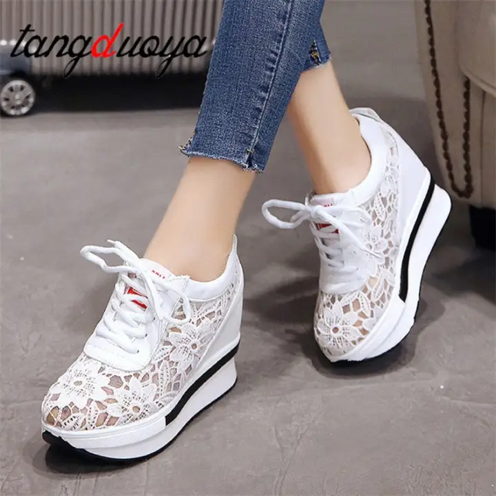women's high heel tennis shoes