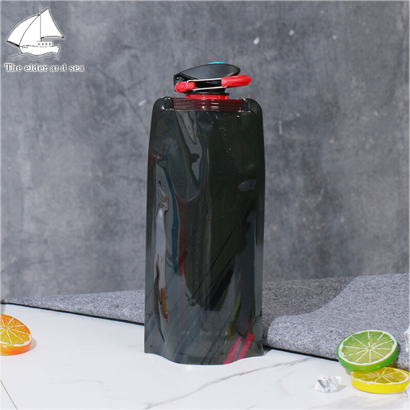 Elder Sea 700ml Portable Folding Water Bag Waterproof Outdoor Sports Fitness Cycling Water Container Water Bottle Kettle